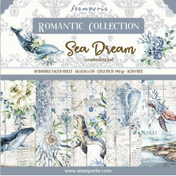 Sada papírů 30,5x30,5 190g Romantic Collection Sea Dream (SBBL87)