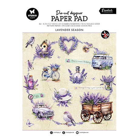 Sada papírů a výseků Lavender season Essentials nr.167 (SL)