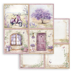 Lavender, 4 obrázky 30,5x30,5 scrapbook