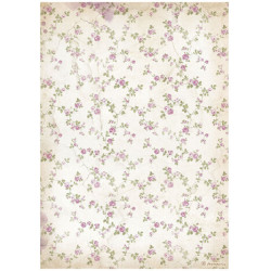 Papír rýžový A4 Lavender, pozadí z drobných květů