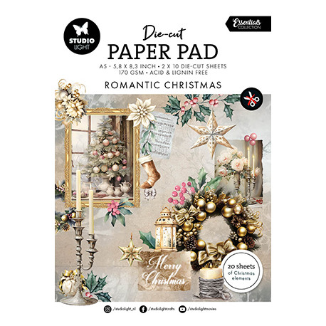 Paper Pad A5 Romantic Christmas Essentials nr.201 (SL)