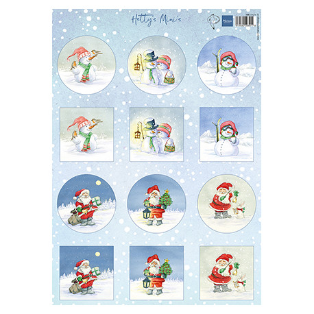 Papír A4 Hetty's Minis - Snowmen & Santa (MD)