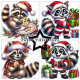 Sada papírů 15x15 Christmas Raccoons (PF)