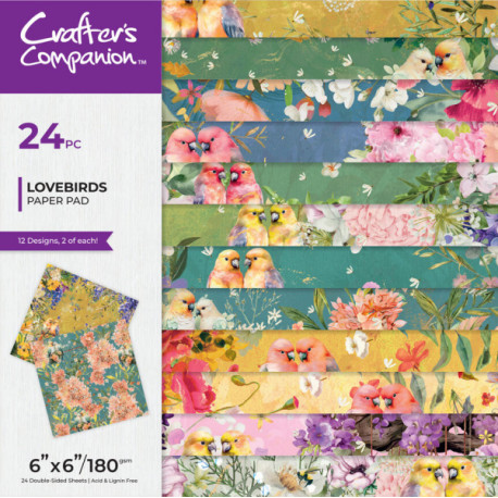 Sada papírů 15x15 Love Birds (Crafter´s Companion)