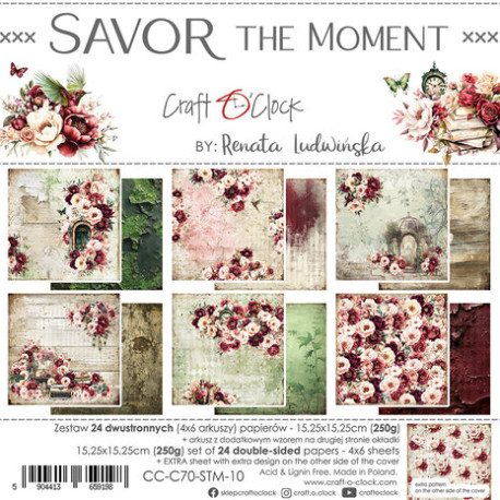 Sada papírů 15x15 Savor The Moment (Craft O´Clock)